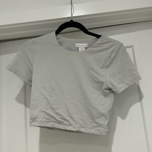 House of Harlow Cropped Grey Top